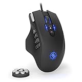 ENHANCE Theorem 2 MMO Mouse with 13 Programmable Side Buttons - RGB Gaming Mouse with 6 Customizable...