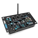 Pyle, 3 Wireless Audio Machine-3 Channel Bluetooth Compatible DJ Controller Sound Mixer System with...