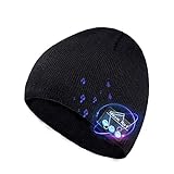 Bluetooth Beanie Hat, Unisex Beanies Wireless V5.0 Music Caps with Headphones Stereo Speakers Unique...