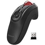 ELECOM Relacon Handheld Trackball Mouse, Thumb Control, 2.4GHz Wireless, Ergonomic Design, 10-Button...