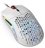Glorious Gaming Mouse - Model O Minus 58 g Superlight Honeycomb Mouse, Glossy White Mouse, USB...