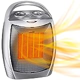 GiveBest Portable Electric Space Heater with Thermostat, 1500W/750W Safe and Quiet Ceramic Heater...